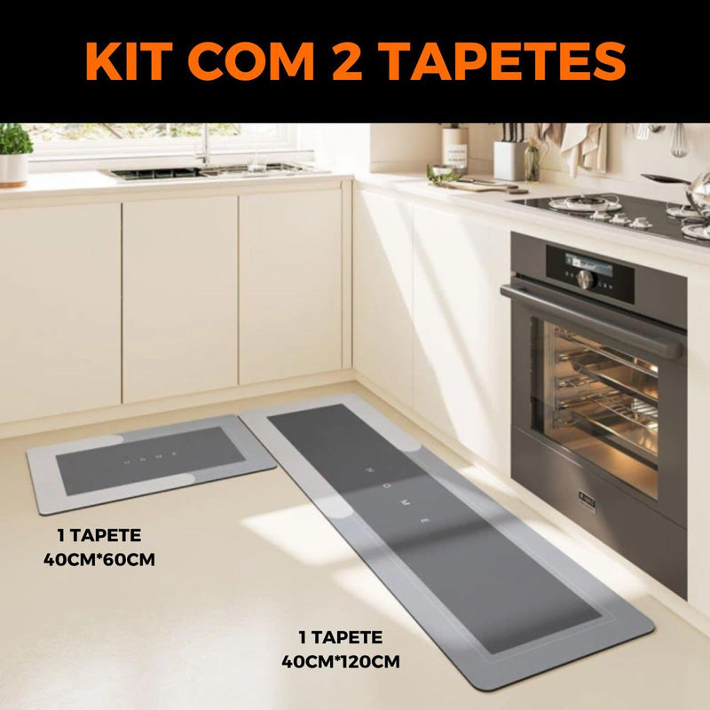 Tapete para Casa e Cozinha Antiderrapante Absorvente Premium