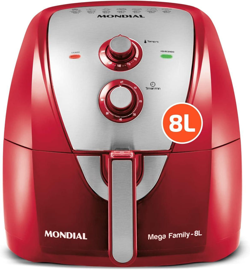 Fritadeira Sem Óleo Air Fryer 8L, Mondial Antiaderente, 1900W, - AFN-80-BI