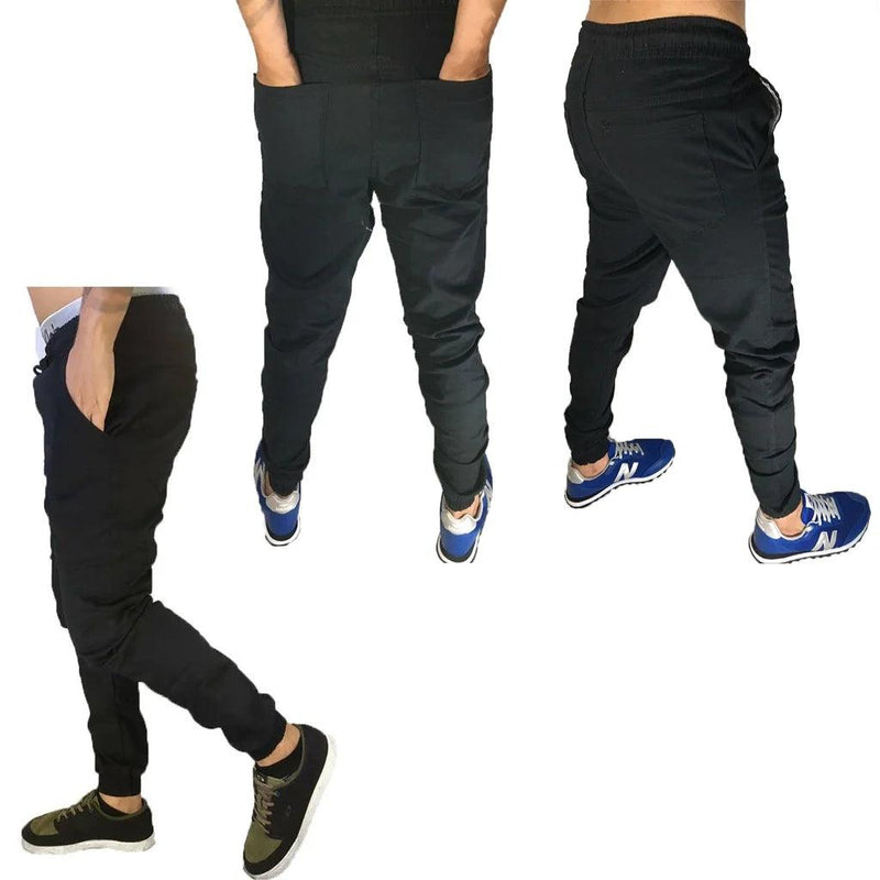 Calças Jogger Sarja Masculino Slim com Elastico