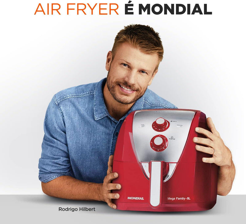 Fritadeira Sem Óleo Air Fryer 8L, Mondial Antiaderente, 1900W, - AFN-80-BI